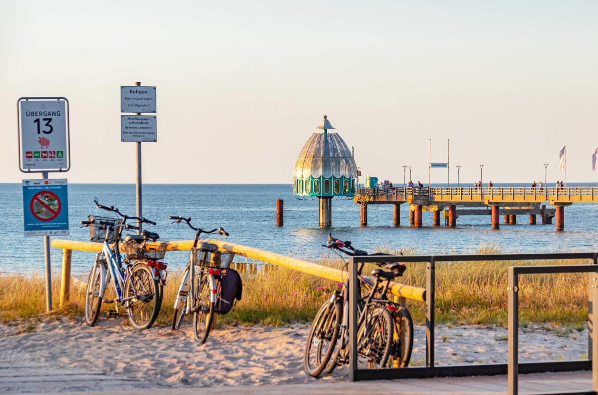 Kranichtanz An Der Seebruecke Zingst Dış mekan fotoğraf